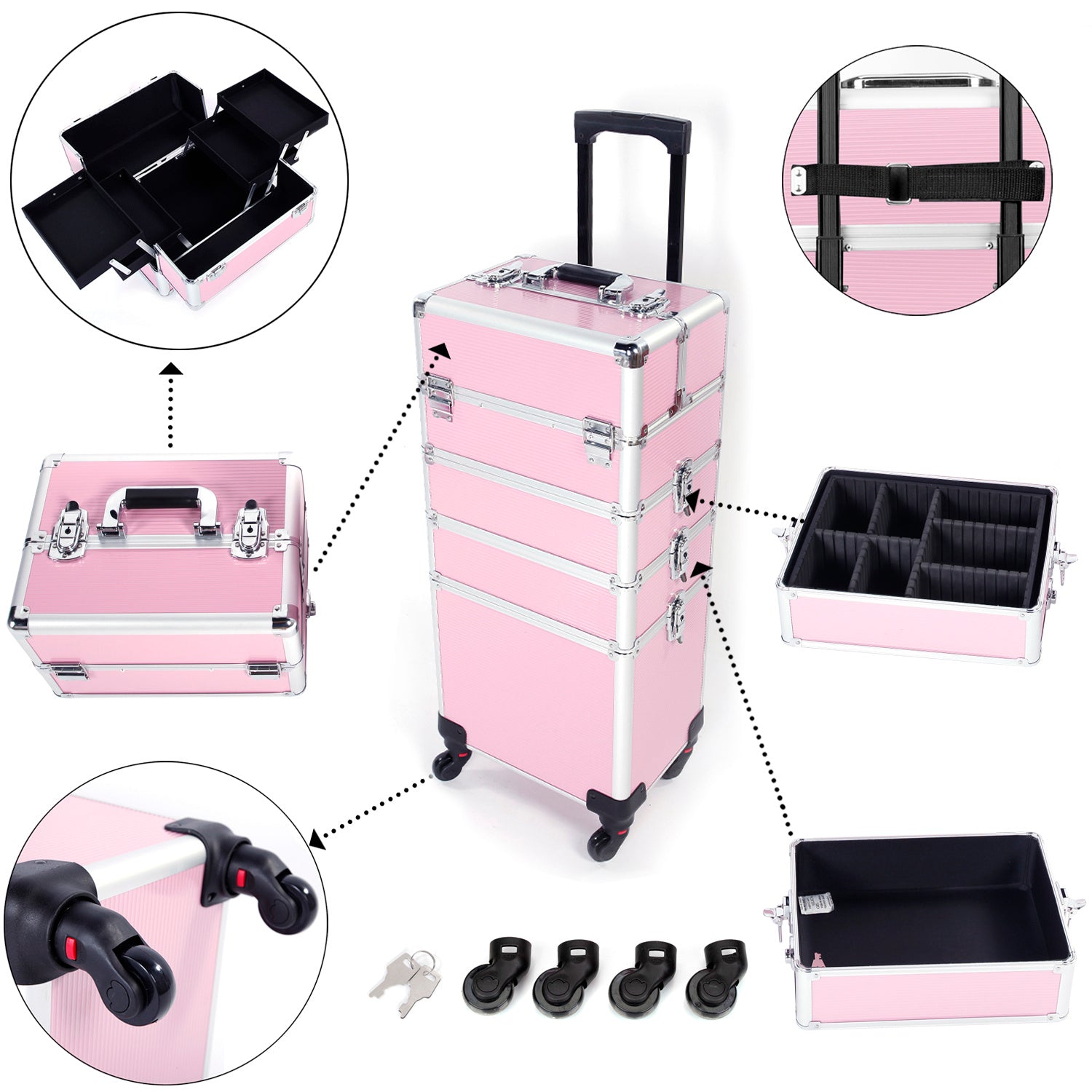 4-in-1 Aluminium Alloy Trolley - Zero&Null